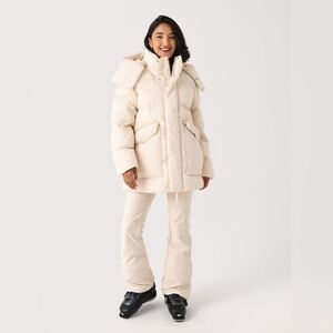 HALFDAYS WOMEN'S WHEELER PARKA - Cream / White - Size Small - Ski & Snow Jacket